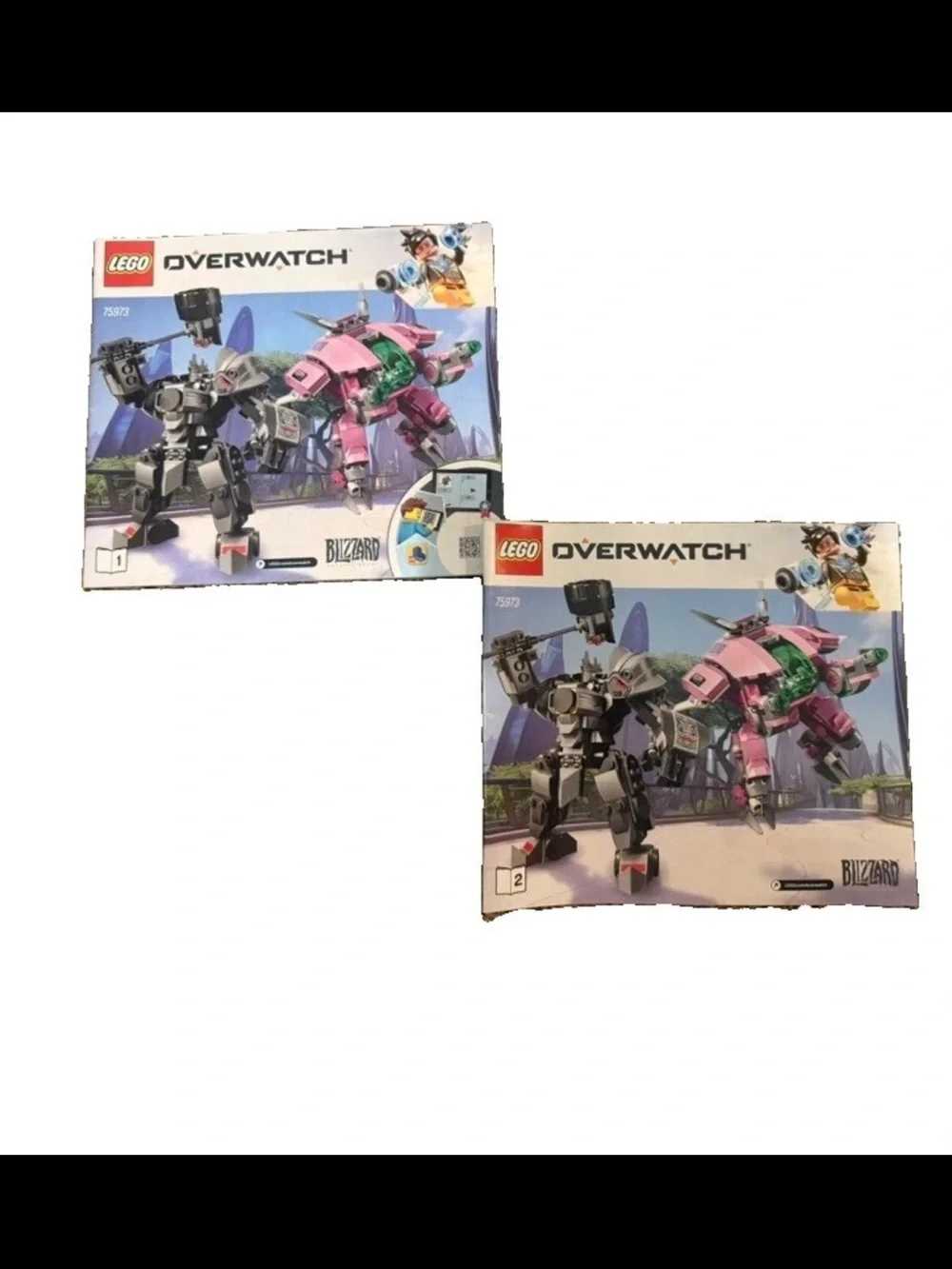 LEGO Overwatch 75973 D.Va & Reinhardt Set Retired 2 Manuals No Box